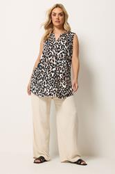 YOURS Plus Size Black Leopard Print Blouse | Yours Clothing 1