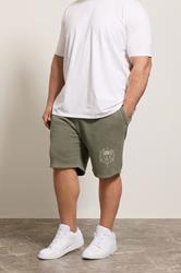 BadRhino Big & Tall Black Japanese Printed Jogger Shorts | BadRhino 3