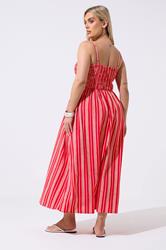LIMITED COLLECTION Plus Size Red Stripe Maxi Dress | Yours Clothing 2