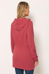 LTS Tall Women's Red Cotton Longline Zip Hoodie | Long Tall Sally 2