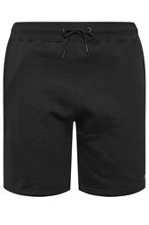 BadRhino Big & Tall Black Skull Printed Jogger Shorts | BadRhino 5