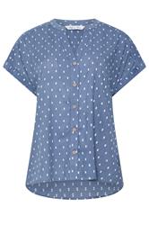 M&Co Women's Denim Blue Dobby Shirt | M&Co 5