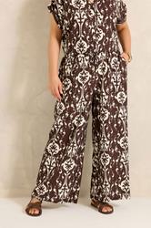 EVANS Plus Size Chocolate Top & Trouser Set | Evans 5