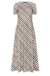 PixieGirl Petite Women's Blue Gingham Maxi Dress | PixieGirrl 5