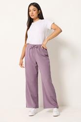 M&Co Petite Light Purple Wide Leg Joggers | M&Co 1