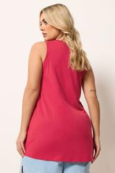 YOURS Plus Size Red V-Neck Core Vest Top | Yours Clothing 2