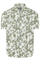 BadRhino Big & Tall Green Leaf Print Short Sleeve Shirt | BadRhino 6