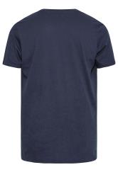 JACK & JONES Navy Blue Logo Crew Neck T-Shirt | BadRhino 4