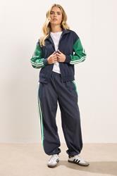 PixieGirl Petite Women's Navy Stripe Cuffed Joggers | PixieGirl 3