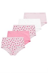 YOURS LOT de 5 culottes couvrantes rose/imprimé pastèque