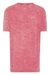 Topshop oversized acid wash t-shirt in pink - ShopStyle