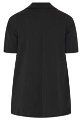 YOURS Plus Size Black Short Sleeve Blazer | Yours Clothing 7