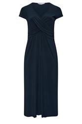 YOURS LONDON Curve Navy Blue Twist Front Dress