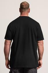 BadRhino Big & Tall Black Extra Long 'Six Pack' Graphic T-Shirt | BadRhino 2