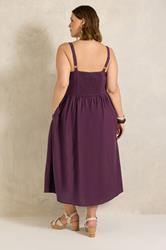 EVANS Plus Size Purple Cornelli Maxi Dress | Evans 2