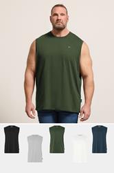 BadRhino Big & Tall Black/White/Navy/Khaki/Grey 5 Pack Muscle Vest | BadRhino 2