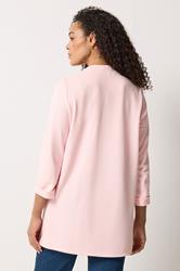 M&Co Light Pink Textured Jersey Jacket | M&Co 2