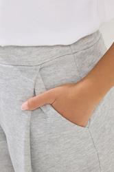 PixieGirl Petite Women's Grey Marl Jersey Pleated Barrel Trousers | PixieGirl 4