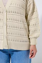LIMITED COLLECTION Plus Size Cream Crochet Balloon Sleeve Cardigan | Yours Clothing 4