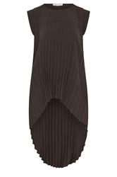 YOURS LONDON Top plissé marron chocolat