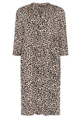 YOURS Plus Size Natural Brown Leopard Print Midi Dress | Yours Clothing 6