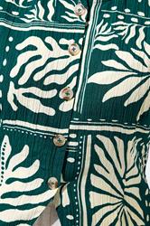 LIMITED COLLECTION Plus Size Green Palm Leaf Waistcoat | Yours Clothing 5
