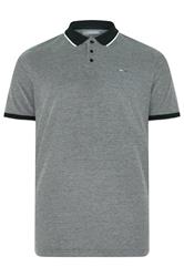 BadRhino Big & Tall Grey & Black Tipped Polo Shirt | BadRhino 5