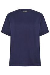 PixieGirl Petite Women's 2 PACK Chocolate Brown & Navy Blue Cotton Oversized T-Shirts | PixieGirl 8