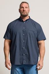 KAM Big & Tall Navy Blue Geo Print Shirt | BadRhino 3