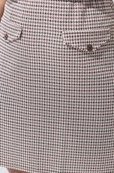 LIMITED COLLECTION Plus Size Beige Jacquard Mini Skirt | Yours Clothing 4
