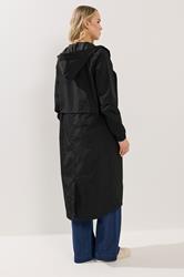 LTS Tall Women's Black Waterproof Longline Jacket | Long Tall Sally 2