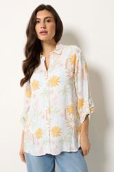 M&Co White Tropical Print Shirt | M&Co 3