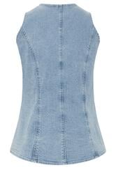 LTS Tall Women's Light Blue Denim Waistcoat | Long Tall Sally  7