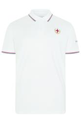 BadRhino Big & Tall White England Embroided Polo Shirt | BadRhino 5
