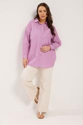 YOURS Plus Size Pink Stripe Button Through Shirt | Yours Clothing 2