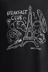 YOURS Plus Size Black 'Breakfast Club' Wide Leg Pyjama Set | Yours Clothing 4