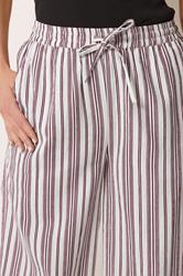 LTS Tall Women's Red & White Stripe Wide Leg Trousers | Long Tall Sally 5