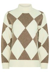 M&Co Brown Diamond Detail Jumper | M&Co 5