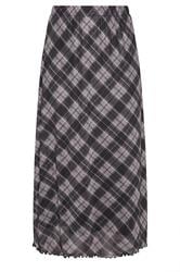 YOURS paarse geruite mesh rok