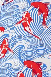 BadRhino Big & Tall Blue Koi Fish Print Shirt | BadRhino 8