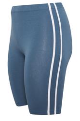 YOURS ACTIVE Curve Dark Blue Side Contrast Stripe Shorts