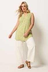 YOURS Plus Size Green Paisley Print Blouse | Yours Clothing 1