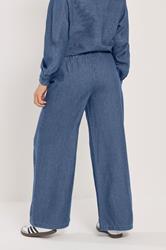 PixieGirl Petite Women's Mid Blue Pull-On Wide Leg Jeans | PixieGirl 2