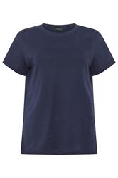 M&Co Navy Blue Cotton T-Shirt