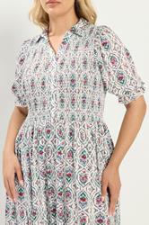 YOURS Plus Size Ivory White Floral Midi Dress | Yours Clothing 4