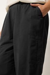 YOURS Plus Size Black Crop Cargo Trousers | Yours Clothing 4