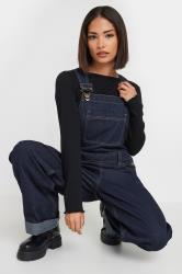 PixieGirl Petite Women's Indigo Blue Straight Leg Cotton Dungarees | PixieGirl 3