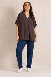 EVANS Plus Size 2 Pack Brown And Pink Utility Shirts | Evans 4