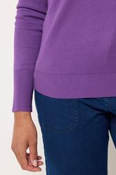 M&Co Purple V-Neck Long Sleeve Jumper | M&Co 4