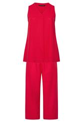 EVANS Plus Size Set Red Linen Vest & Trouser | Evans 8